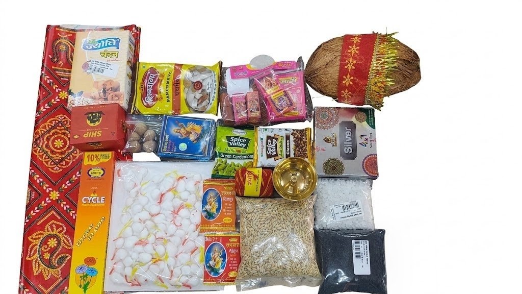  Navratri Pooja Samagiri Kit,Special Navratri Pooja kit,Complete All in one Pooja samagri Pack With  +20 Pooja Item, Jyot cup no.6