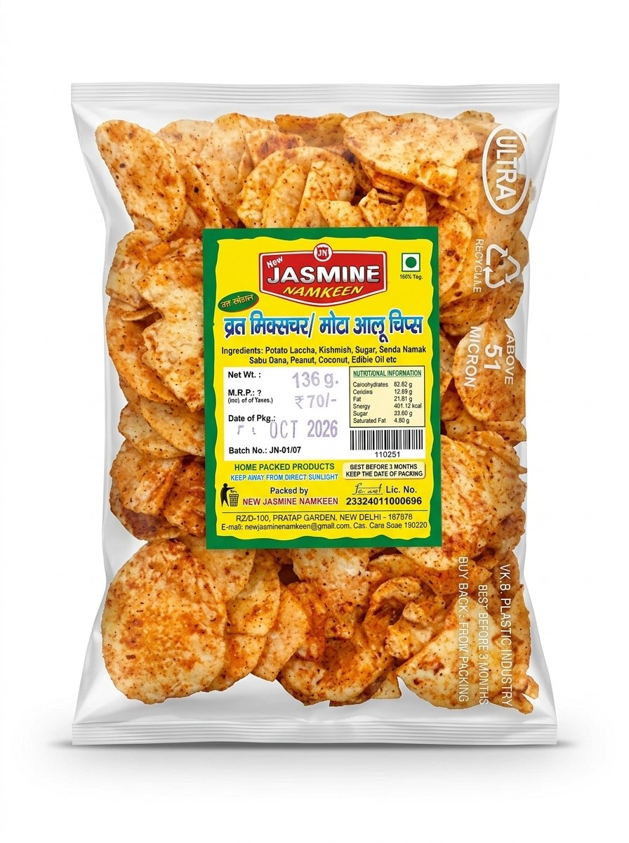 Navratri Special Red Chilli Potato Chips Spicy Potato Chips  Time Papdi Red Chilli Spices 130g