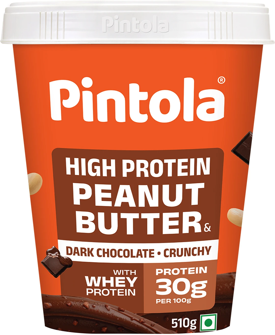 Pintola High Protein Peanut Butter Dark Chocolate ,Crunchy 1kg