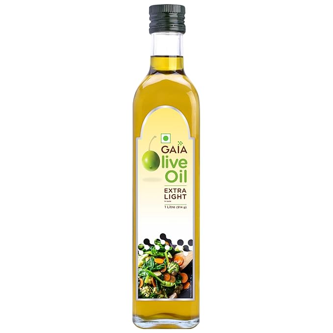 Gaia Olive Oil Extra Light In Taste Free From Argemone Oil 1L