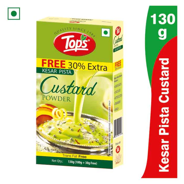 Tops Custard Powder Kesar Pista 130 Gm