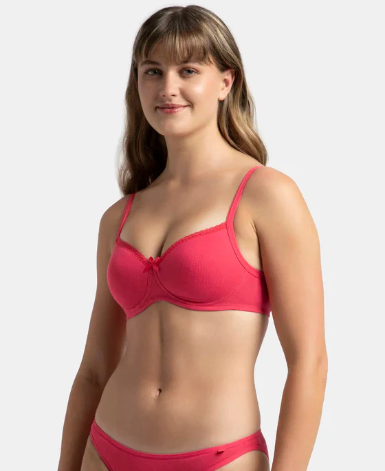 Jockey Woman Fashion Essentials Soft and Smooth Adjustable Straps Wire-Free Padded Bra-1723 (Pack of 1)