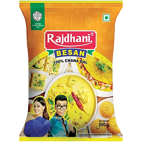 Rajdhani Organic Besan , 100% Chana Dal Besan , Rajdhani Besan ,100% Pure Chickpea Flour for Healthy Cooking.