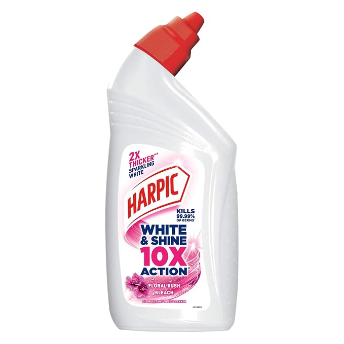 Harpic White and Shine Disinfectant Toilet Cleaner Bleach - 500 ml , India's # 1 Toilet Cleaner