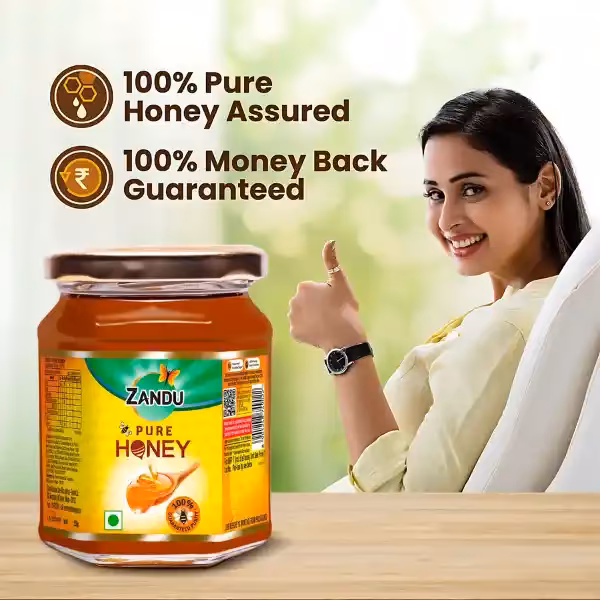 Zandu Pure Honey , Guaranteed Pure & Natural I Sourced from Sunderbans and other forests , Rich in antioxidant , German Lab Tested , 500+ Quality Tests , No Added Sugar , 500g