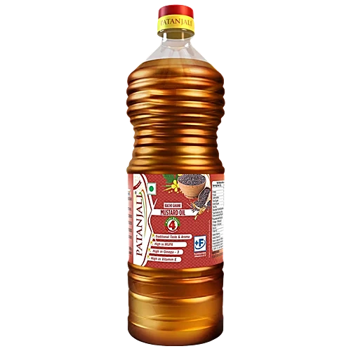 Patanjali Kachi Ghani High in MUFA High in Vitamin-E Mustard Oil (Sarson Oil)