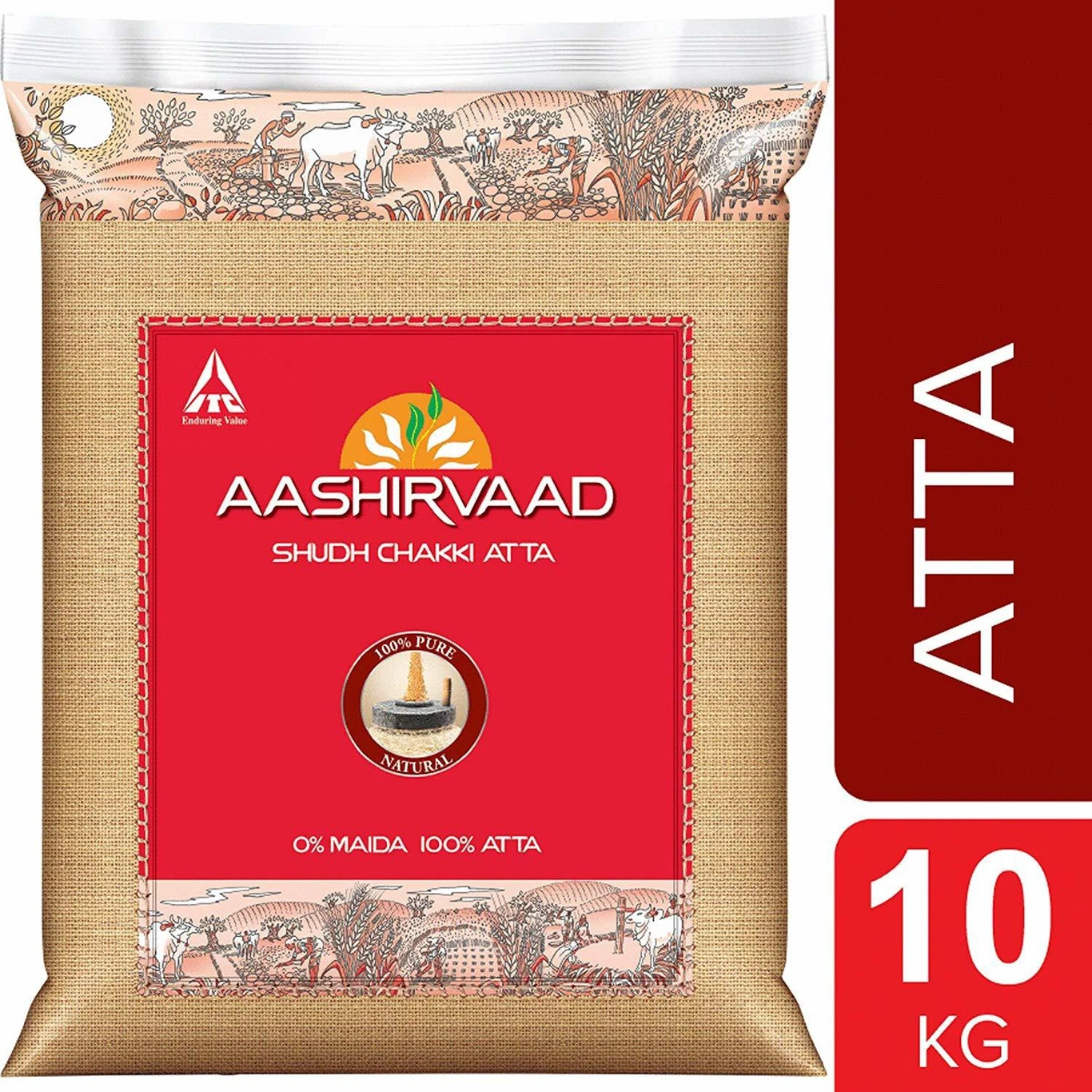 Aashirvaad Shudh Chakki Atta 0% Maida 100% Atta 10kg