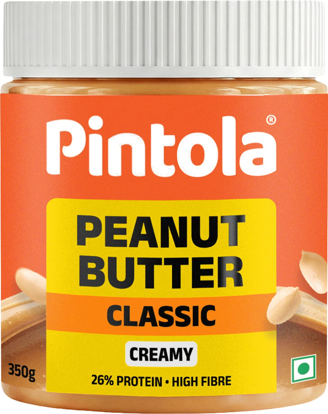 Pintola Peanut Butter Classic Creamy With 26% Protein & High Fiber 350g