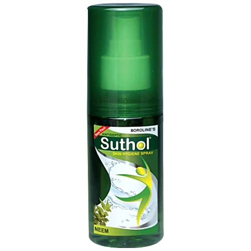 Boroline's Antiseptic Suthol Body Hygiene Liquid Neem,Aloe Vera & Turmeric Spray On Skin 100ml