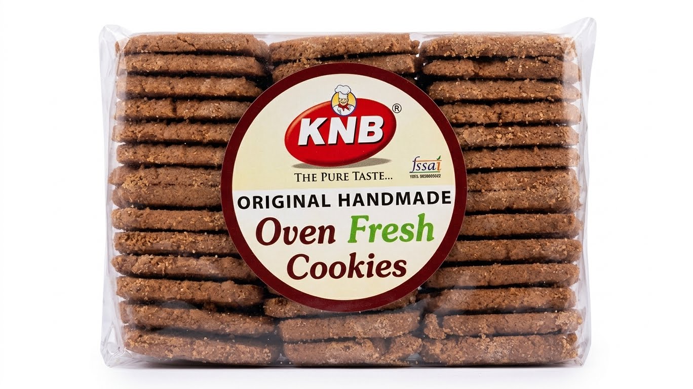 Knb Traditional Atta Cookies 400g, The Pure Taste , Homemade & Ovnfresh , Bakery Cookies