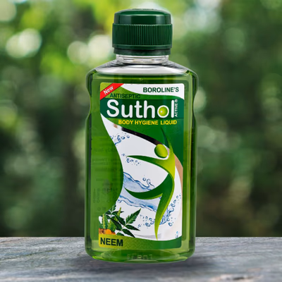 Boroline's Antiseptic Suthol Body Hygiene Liquid Neem,Aloe Vera & Turmeric 100Ml