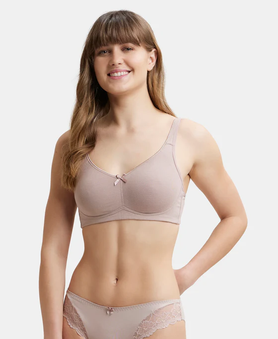 Jockey Woman Fashion Essentials Super Combed Cotton Elastane Stretch Fabric Wire-Free, Non-Padded Shaper Bra FE-41 (Pack of 1)