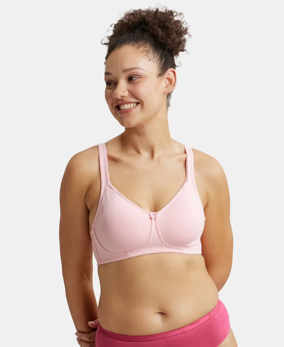 Jockey Woman Essence Super Combed Elastane Stretch Fabric Wire-Free, Non-Padded Full Coverage Bra ES-24X (Pack of 1)