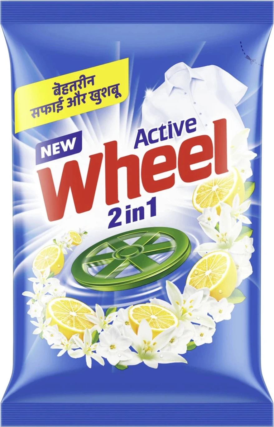 Active Wheel 2 In 1 Detergent Powder 1kg