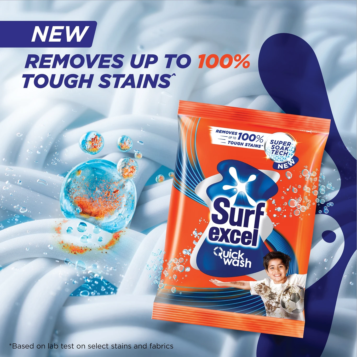 Surf Excel Quick Wash Detergent Powder , Removes Up To 100% Tough Stains