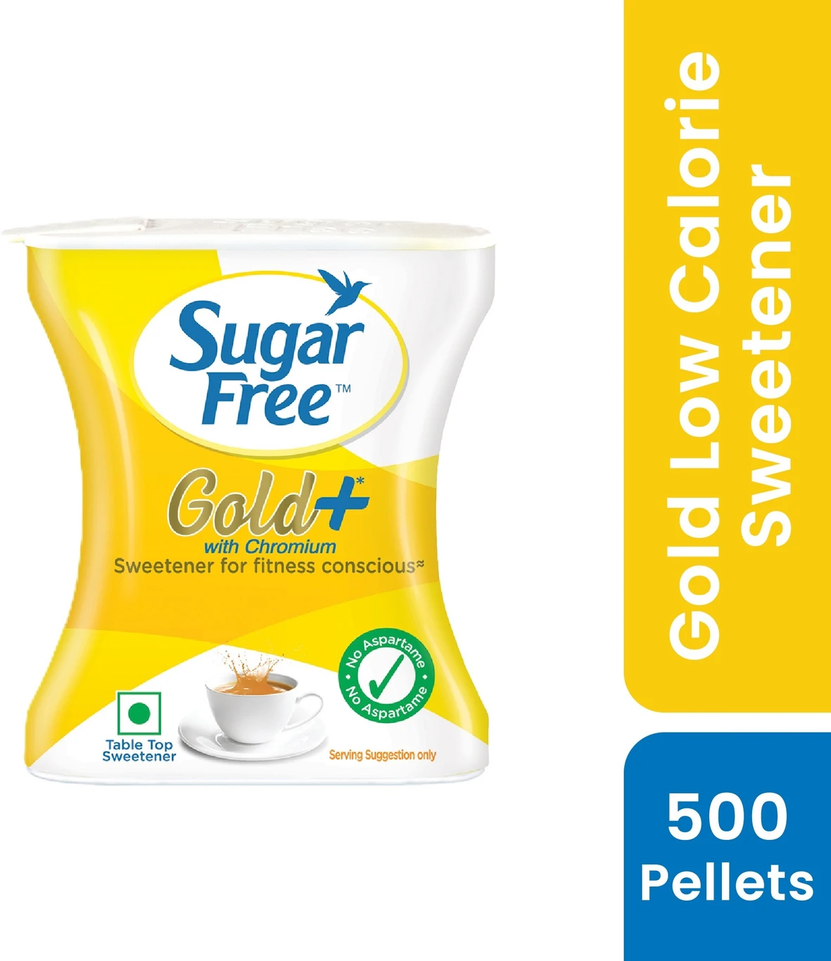 Sugar Free Gold+ With Chromium Sweetner For Fitness Conscious 500 Pellets 50g
