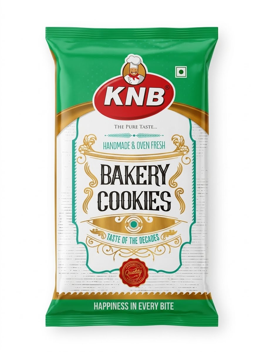 Knb Badam Pista Cookies 400g, The Pure Taste , Homemade & Ovnfresh , Bakery Cookies