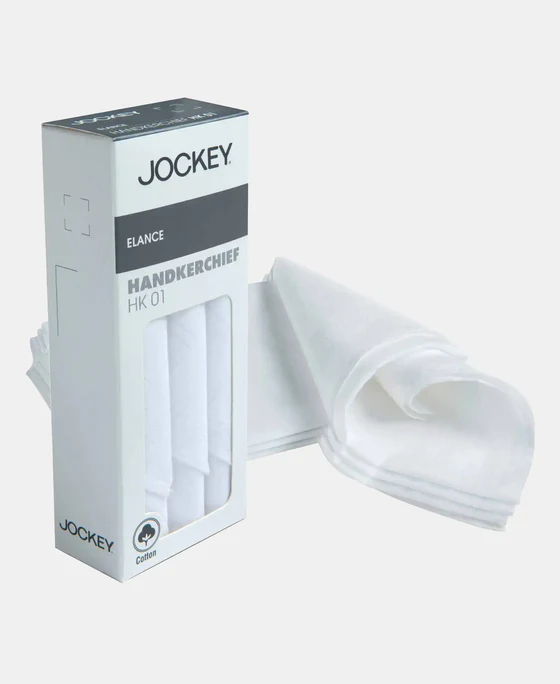 Jockey Handkerchief 45cm x 45cm HK01-White (Pack of 3)