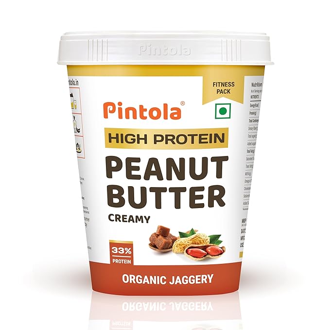 Pintola Peanut Butter Creamy ,Organic Jaggery High Protein 510g