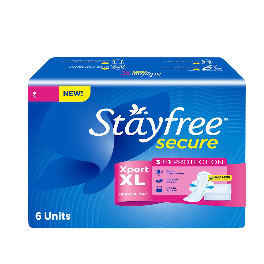 Stayfree Secure Xpert 3in1 Protection Leak Lock Technology XL (290mm) Sanitary Pads