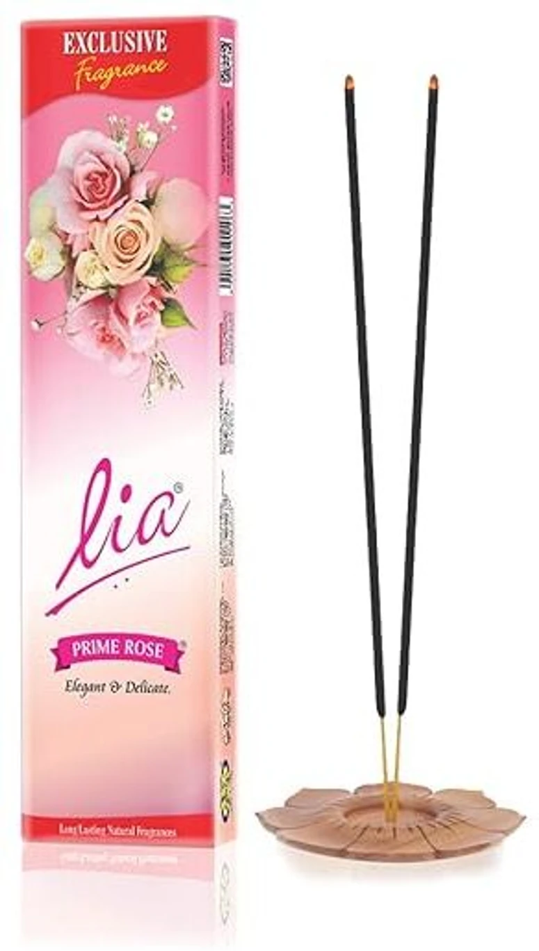 Cycle Lia Prime Rose Pooja Agarbatti , Fragrance Reminiscent Of Tender Rose Petals 90g+2N Agarbatti Cones