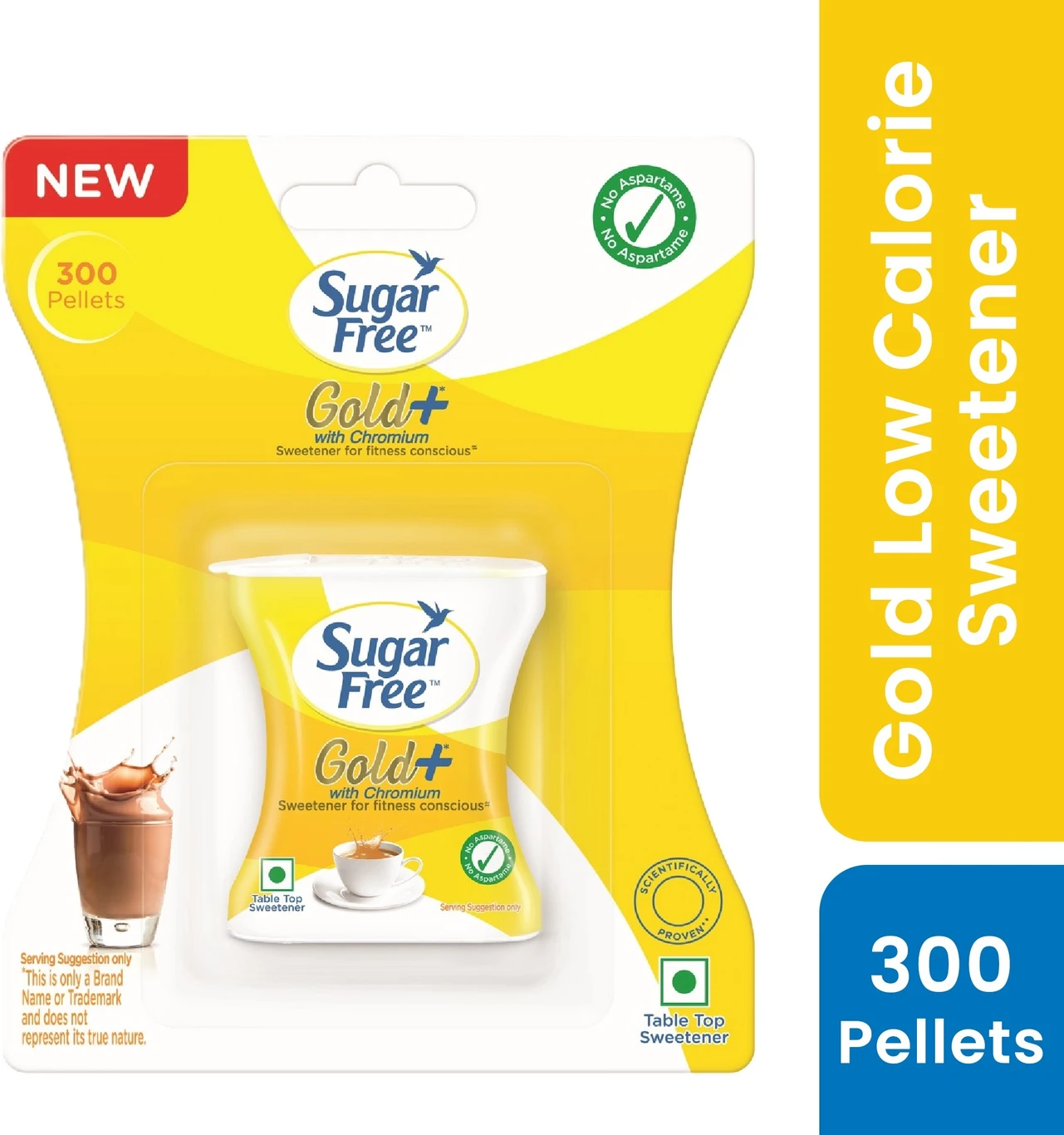 Sugar Free Gold+ With Chromium Sweetner For Fitness Conscious 300 Pellets 30g