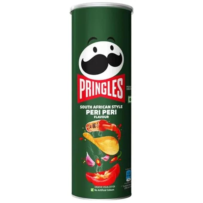 Kellogg's Pringles South African Style Peri Peri , No Artificial Colours Potatos Chips 102g