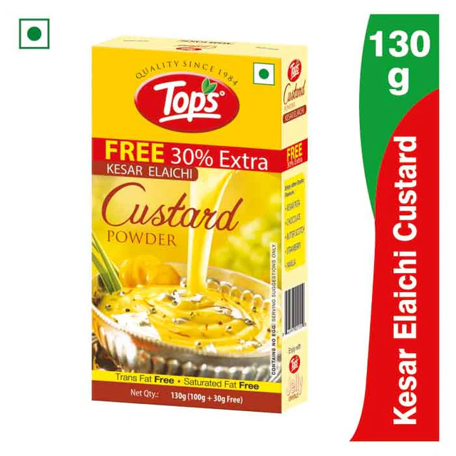 Tops Custard Powder Kesar Elaichi 130 Gm
