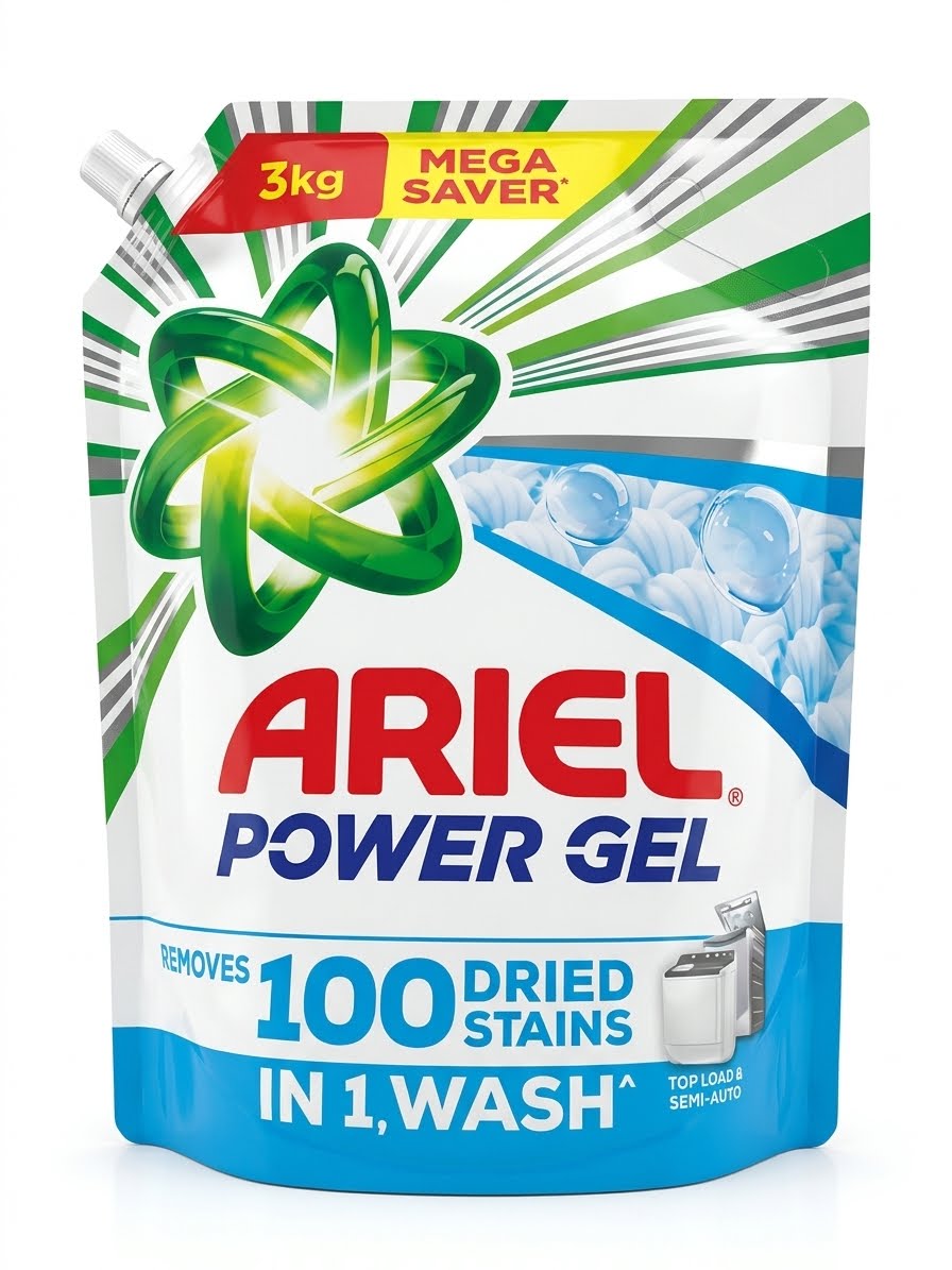 Ariel Power Gel Top Load & Semi -Auto Liquid Detergent 3kg