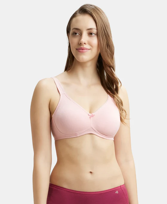 Jockey Woman Essence Super Combed Cotton Elastane Stretch Fabric Wire-Free, Non-Padded Shaper Bra-1250 (Pack of 1)