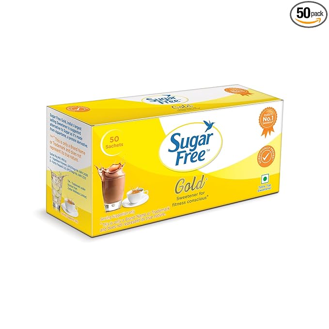 Sugar Free Gold+ With Chromium Sweetner For Fitness Conscious 50 Sachets 37.5g